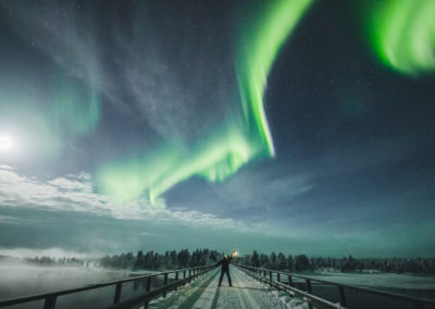 Northern Lights Tour with Aurora Village Ivalo Lapland Finland.