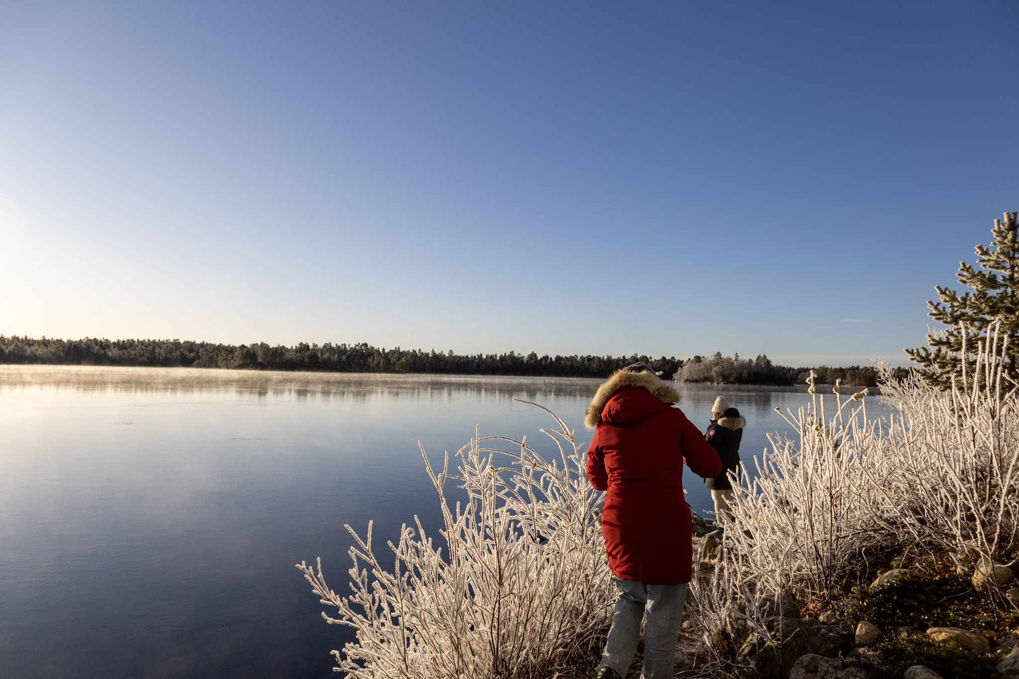 First snow and open water in Ivalo