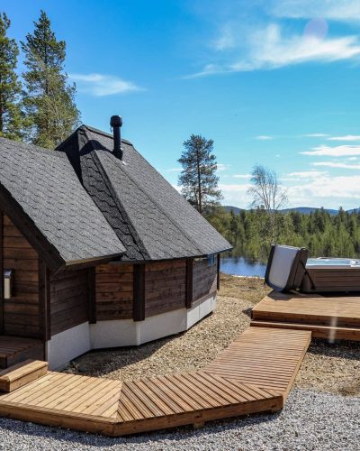 Aurora-Village-Panorama-Sauna-Exterior-Summer